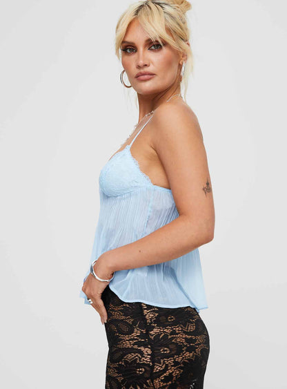 Stine - Lace Pleated Top